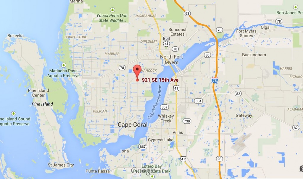 map of cape coral